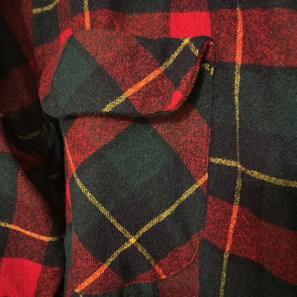 Pendleton Plaid Virgin Wool Button Down Large - image 3